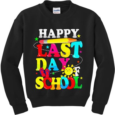 Happy Last Day Of School Students Teachers End Of The Year Kids Sweatshirt
