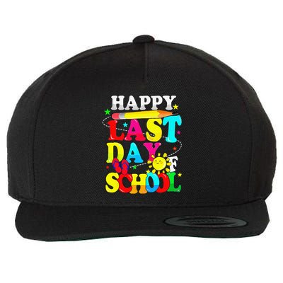 Happy Last Day Of School Students Teachers End Of The Year Wool Snapback Cap