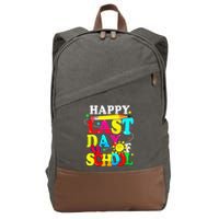 Happy Last Day Of School Students Teachers End Of The Year Cotton Canvas Backpack