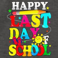 Happy Last Day Of School Students Teachers End Of The Year Vector Backpack