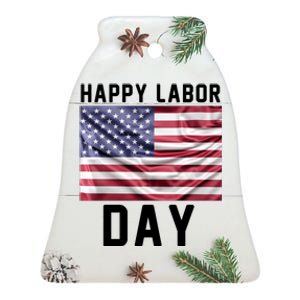 HAPPY LABOR DAY Ceramic Bell Ornament