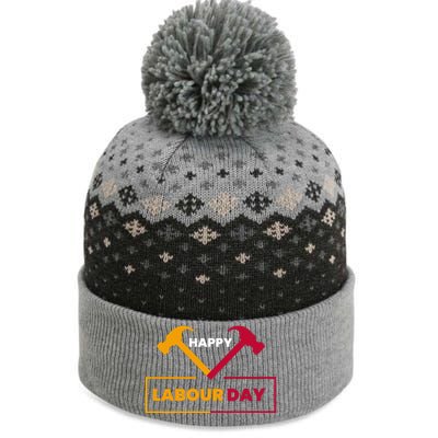 Happy Labor Day Celebration Graphic The Baniff Cuffed Pom Beanie