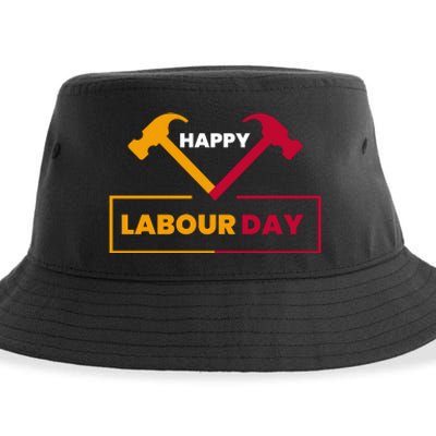 Happy Labor Day Celebration Graphic Sustainable Bucket Hat