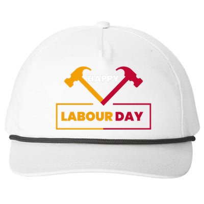 Happy Labor Day Celebration Graphic Snapback Five-Panel Rope Hat