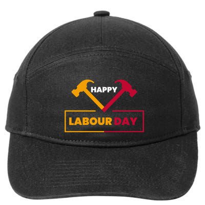 Happy Labor Day Celebration Graphic 7-Panel Snapback Hat