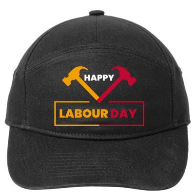 Happy Labor Day Celebration Graphic 7-Panel Snapback Hat