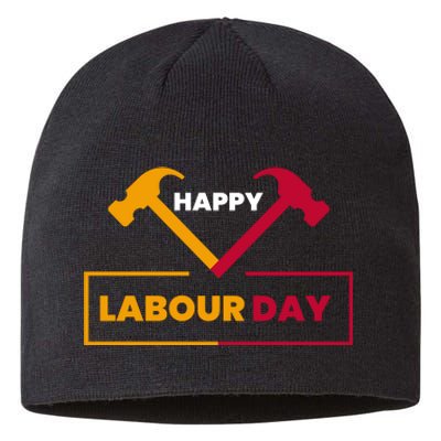 Happy Labor Day Celebration Graphic Sustainable Beanie