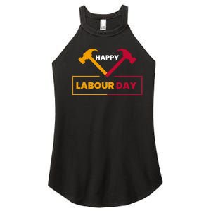 Happy Labor Day Celebration Graphic Women's Perfect Tri Rocker Tank