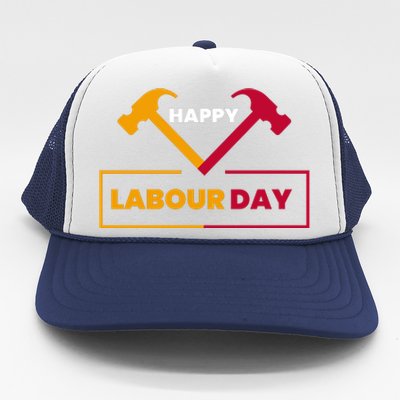 Happy Labor Day Celebration Graphic Trucker Hat