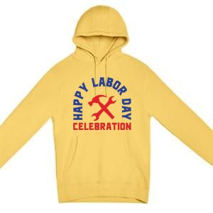 Happy Labor Day Celebration Graphic Premium Pullover Hoodie