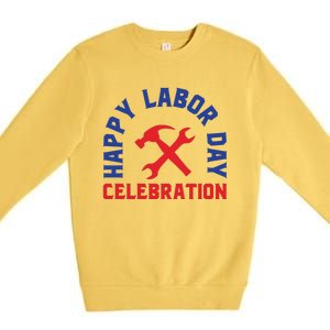 Happy Labor Day Celebration Graphic Premium Crewneck Sweatshirt