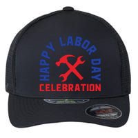 Happy Labor Day Celebration Graphic Flexfit Unipanel Trucker Cap