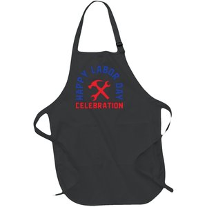 Happy Labor Day Celebration Graphic Full-Length Apron With Pockets