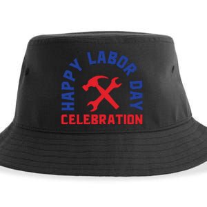 Happy Labor Day Celebration Graphic Sustainable Bucket Hat