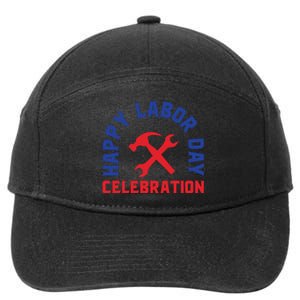 Happy Labor Day Celebration Graphic 7-Panel Snapback Hat