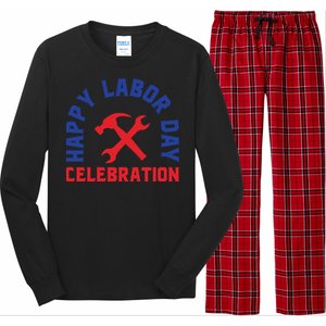 Happy Labor Day Celebration Graphic Long Sleeve Pajama Set