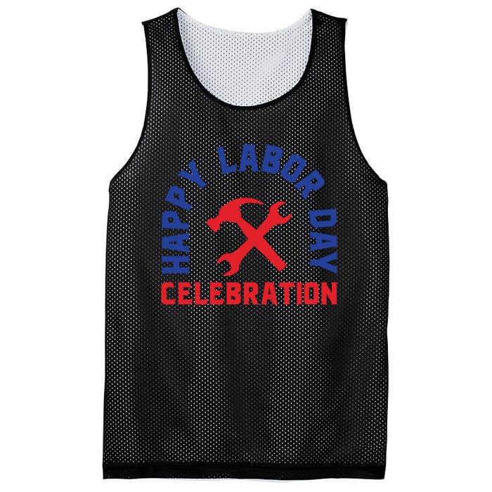 Happy Labor Day Celebration Graphic Mesh Reversible Basketball Jersey Tank