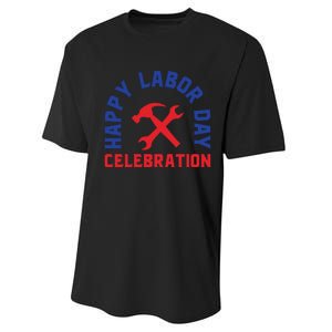 Happy Labor Day Celebration Graphic Performance Sprint T-Shirt