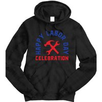 Happy Labor Day Celebration Graphic Tie Dye Hoodie