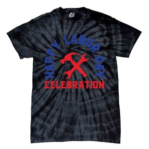 Happy Labor Day Celebration Graphic Tie-Dye T-Shirt