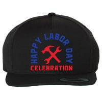 Happy Labor Day Celebration Graphic Wool Snapback Cap