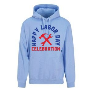 Happy Labor Day Celebration Graphic Unisex Surf Hoodie