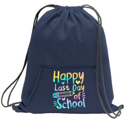 Happy Last Day Of School Students Women Funny Summer Beak Gift Sweatshirt Cinch Pack Bag