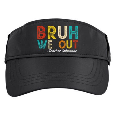 Happy Last Day Of School Bruh We Out Teacher Substitute Adult Drive Performance Visor
