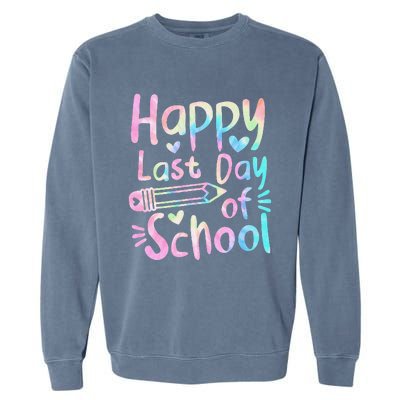 Happy Last Day Of School Students Women Funny Summer Beak Garment-Dyed Sweatshirt