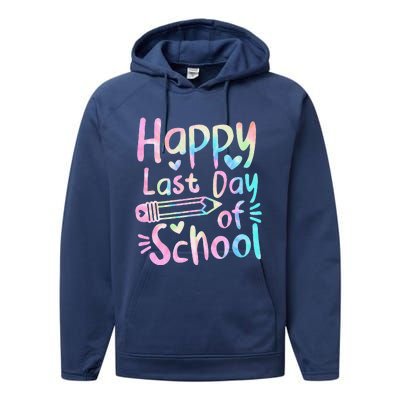 Happy Last Day Of School Students Women Funny Summer Beak Performance Fleece Hoodie