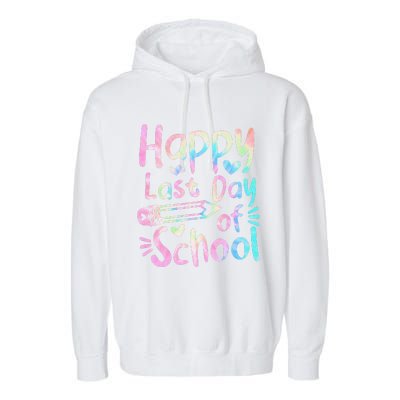 Happy Last Day Of School Students Women Funny Summer Beak Garment-Dyed Fleece Hoodie