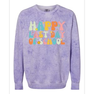 Happy Last Day Of School Teacher Student Graduation Colorblast Crewneck Sweatshirt