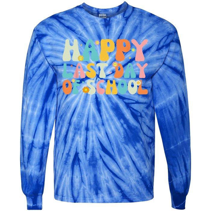 Happy Last Day Of School Teacher Student Graduation Tie-Dye Long Sleeve Shirt