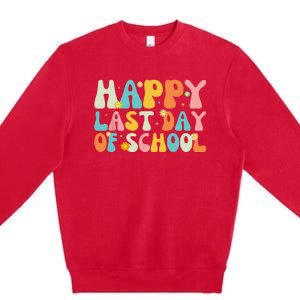 Happy Last Day Of School Teacher Student Graduation Premium Crewneck Sweatshirt