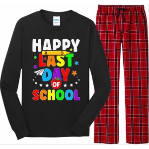 Happy Last Day Of School Graduation Teacher Students Long Sleeve Pajama Set