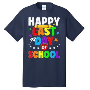 Happy Last Day Of School Graduation Teacher Students Tall T-Shirt