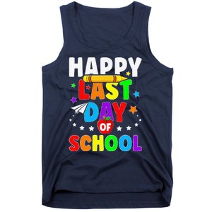 Happy Last Day Of School Graduation Teacher Students Tank Top