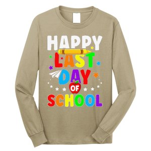 Happy Last Day Of School Graduation Teacher Students Long Sleeve Shirt