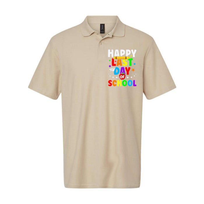 Happy Last Day Of School Graduation Teacher Students Softstyle Adult Sport Polo