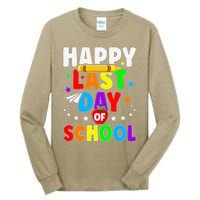 Happy Last Day Of School Graduation Teacher Students Tall Long Sleeve T-Shirt