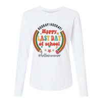 Happy Last Day Of School Hello Summer Students And Teachers Gift Design Womens Cotton Relaxed Long Sleeve T-Shirt