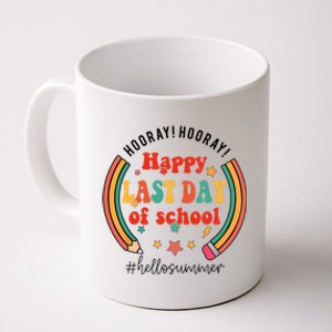 Happy Last Day Of School Hello Summer Students And Teachers Gift Design Coffee Mug