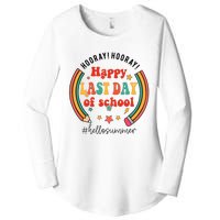 Happy Last Day Of School Hello Summer Students And Teachers Gift Design Women's Perfect Tri Tunic Long Sleeve Shirt