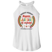 Happy Last Day Of School Hello Summer Students And Teachers Gift Design Women's Perfect Tri Rocker Tank