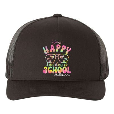 Happy Last Day Of School Hello Summer Students And Teachers Out For Summer Yupoong Adult 5-Panel Trucker Hat