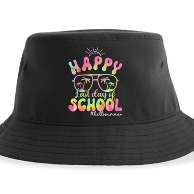 Happy Last Day Of School Hello Summer Students And Teachers Out For Summer Sustainable Bucket Hat