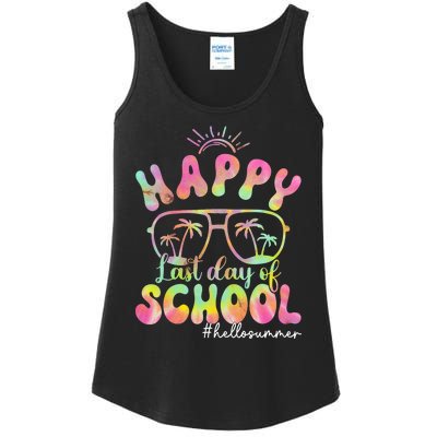 Happy Last Day Of School Hello Summer Students And Teachers Out For Summer Ladies Essential Tank