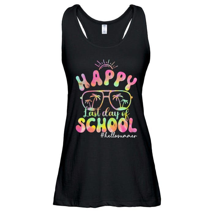 Happy Last Day Of School Hello Summer Students And Teachers Out For Summer Ladies Essential Flowy Tank