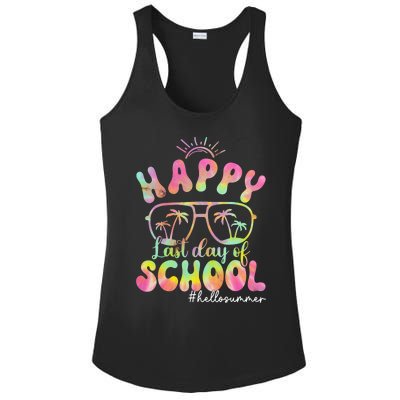 Happy Last Day Of School Hello Summer Students And Teachers Out For Summer Ladies PosiCharge Competitor Racerback Tank