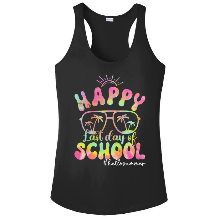 Happy Last Day Of School Hello Summer Students And Teachers Out For Summer Ladies PosiCharge Competitor Racerback Tank